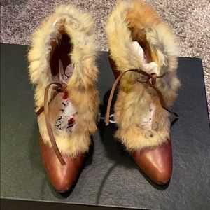 Fur booties